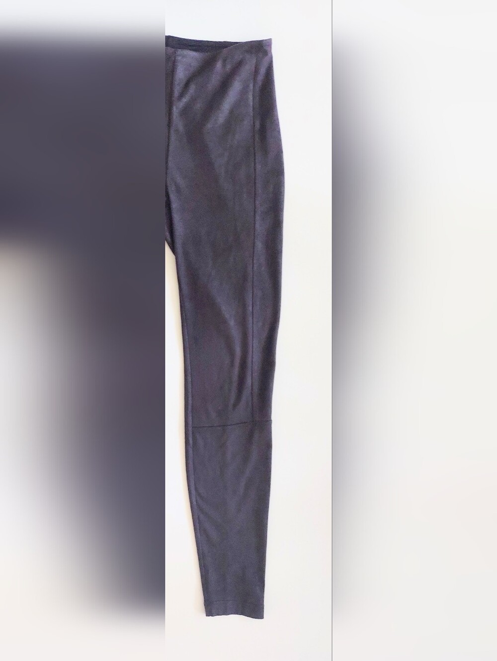 Lysse Charcoal Black Faux Suede Pull On Skinny Leg Pants Size Small - Picture 3 of 8